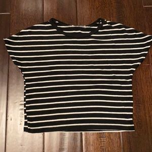 Zara stripped cropped top size small
